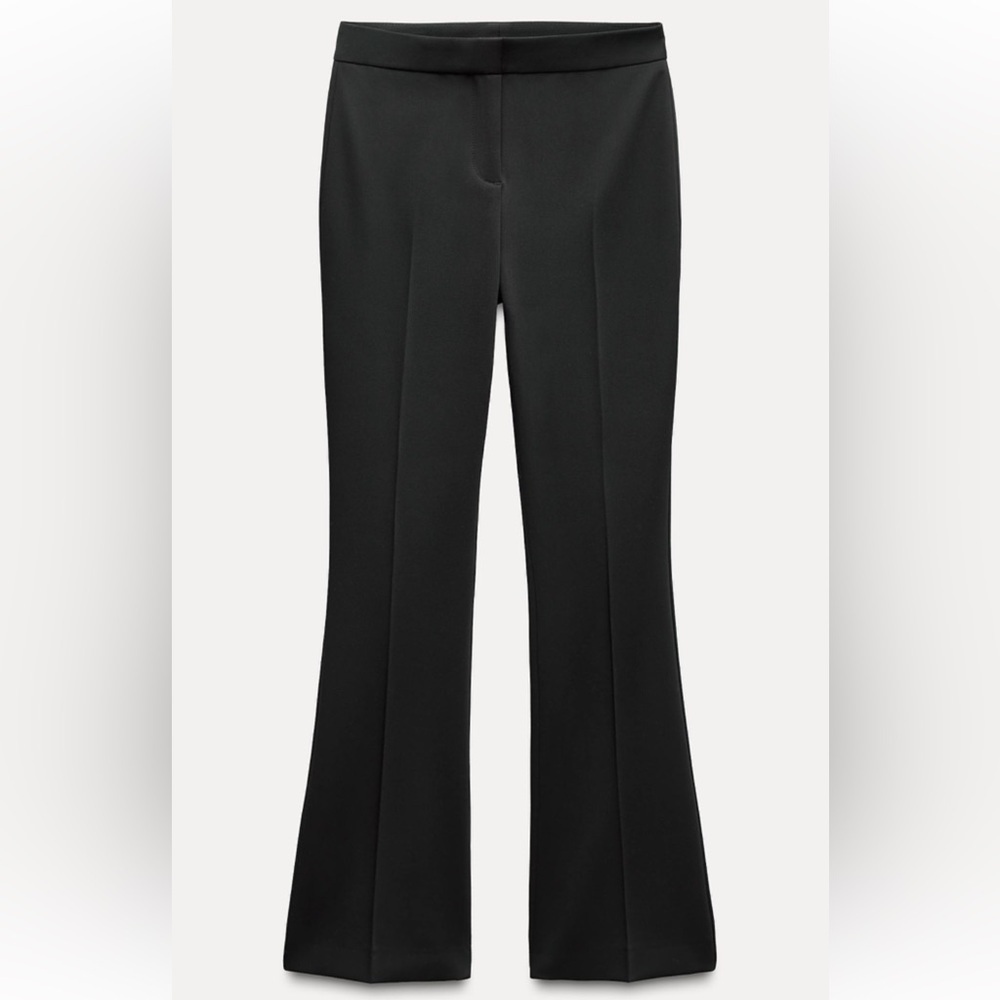 Zara Women’s Flared High Waist Pants Black Size L Career Office Professional